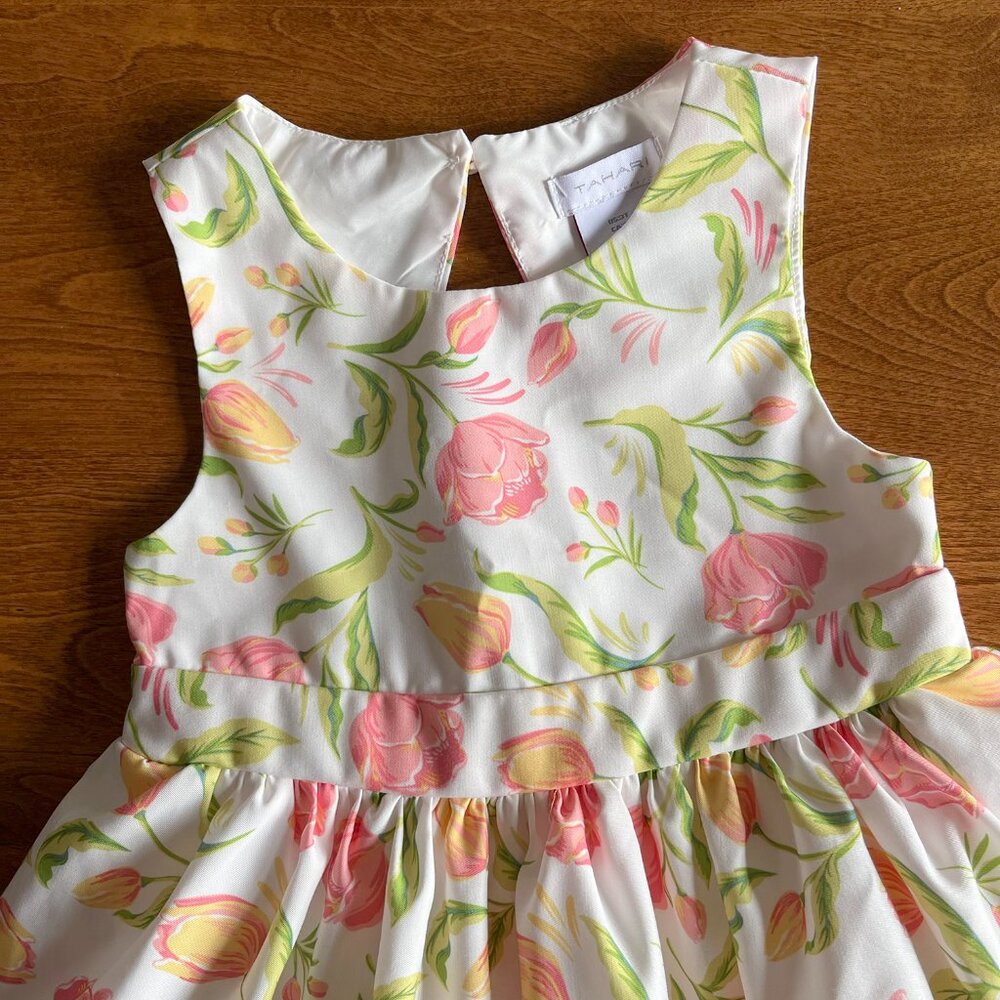 Tahari tulip bow dress 3T - Picture 3 of 11